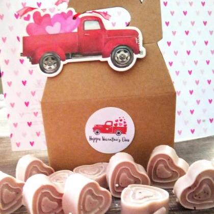 Valentine Heart Soaps In A Box. Set 10