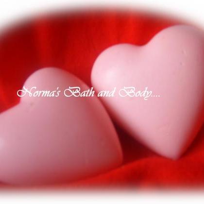 Valentine Heart Soaps. Set Of 2, Valentines Gifts,..