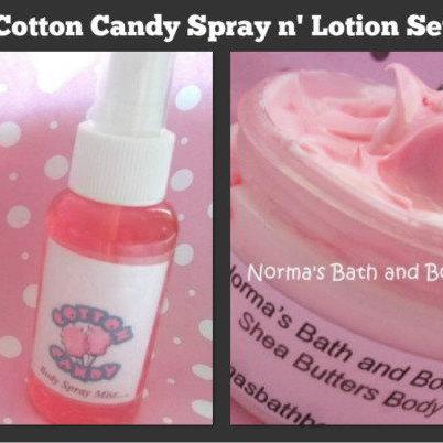 Cotton Candy Body Spray Mist And Shea Butter Body..