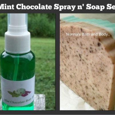 Mint Chocolate Body Spray And Goats Milk Glycerin..