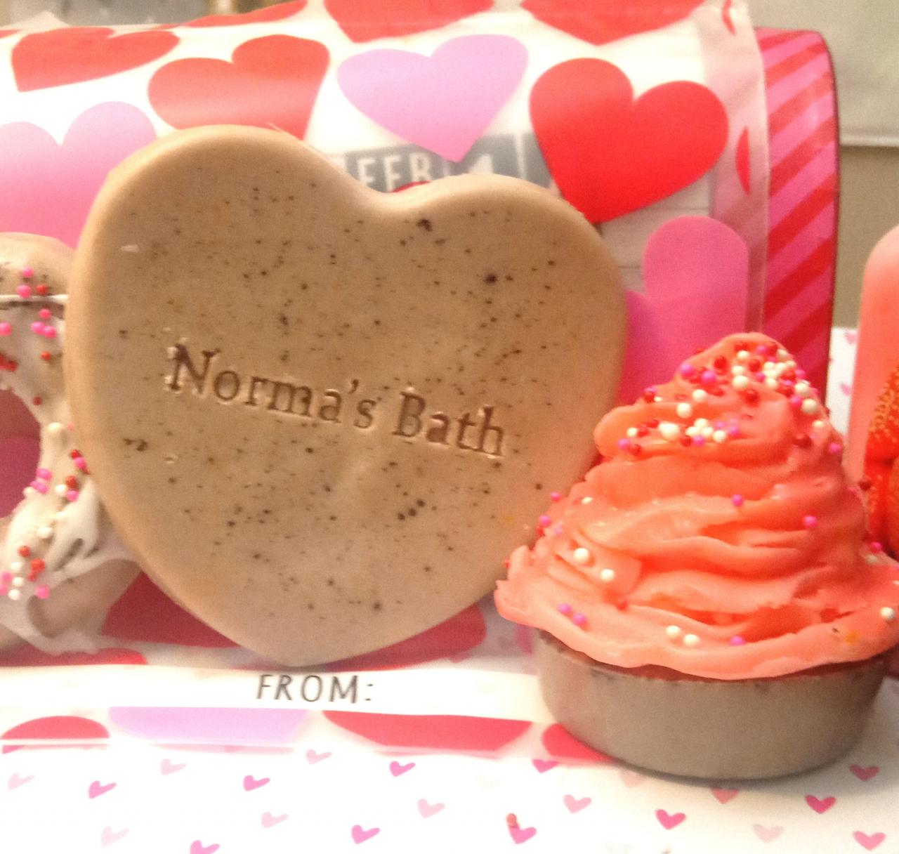 Valentines Soap Set, Heart Soap, Cupcake Soap
