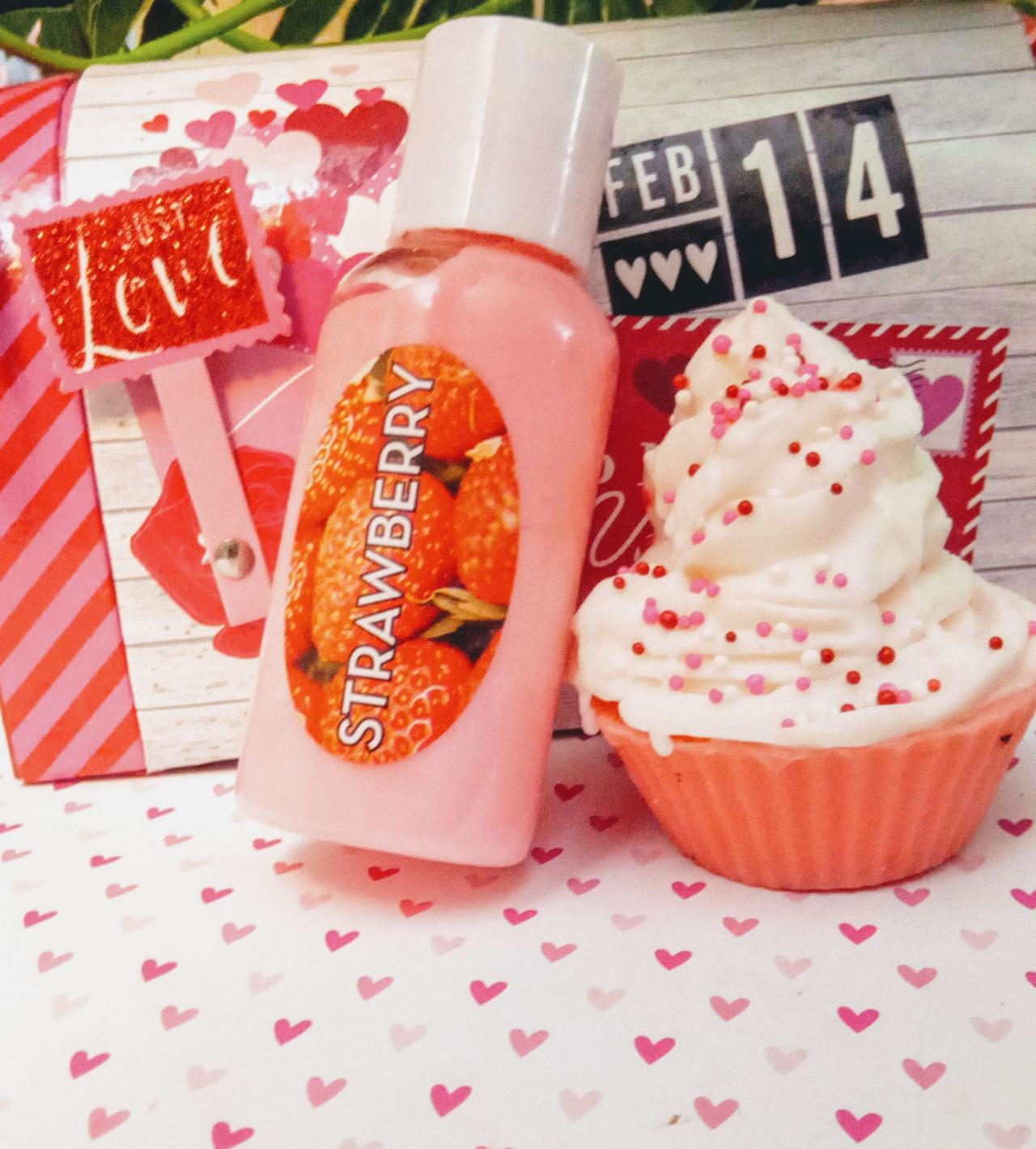 Valentines Cupcake Soap And Lotion Set, Valentines Gifts