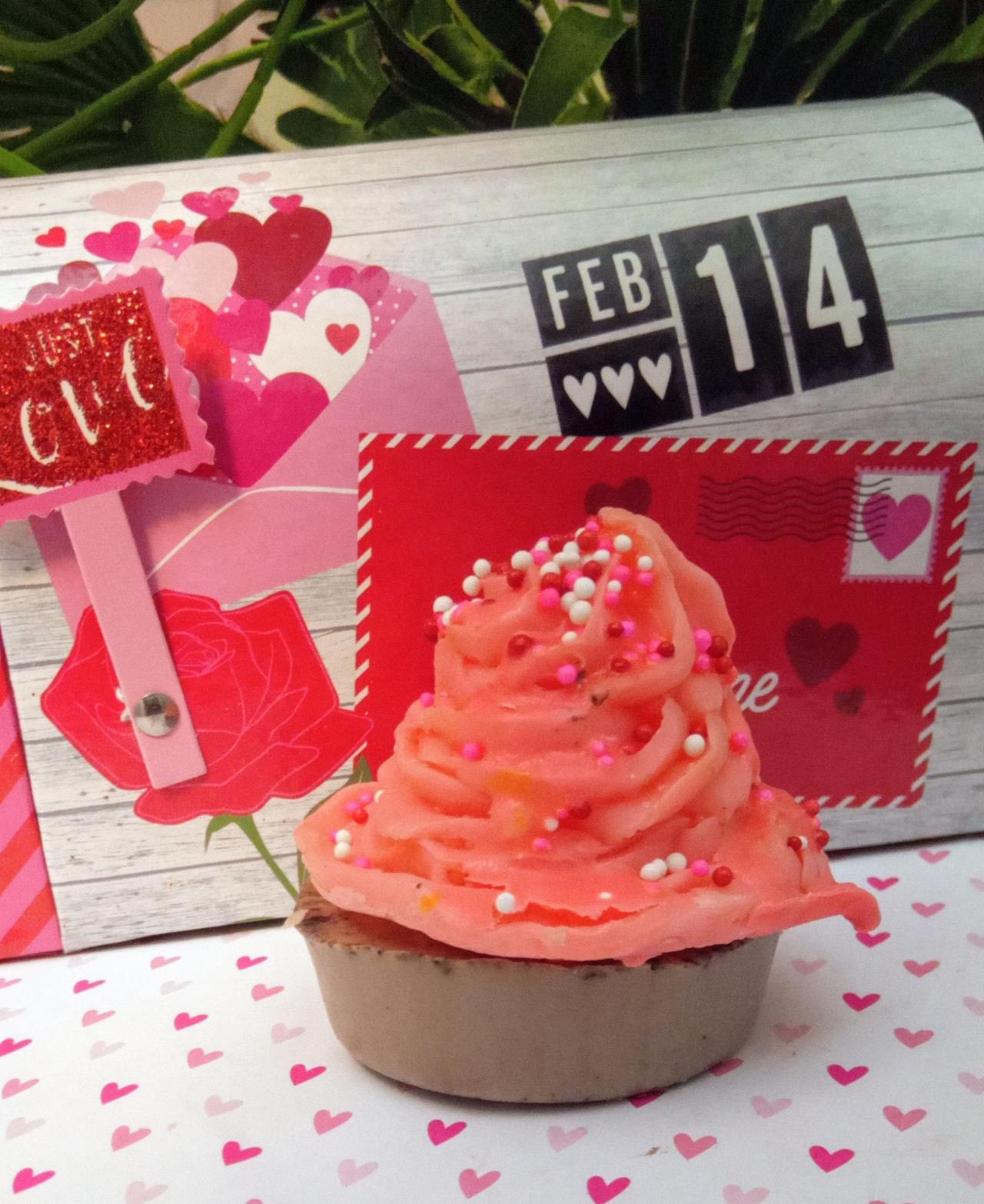 Valentines Cherry Cupcake Soap, Valentines Soap