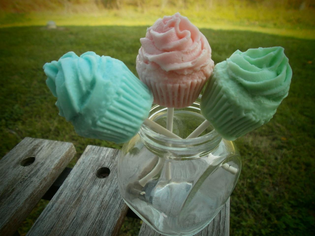 Cupcake Soaps On A Stick