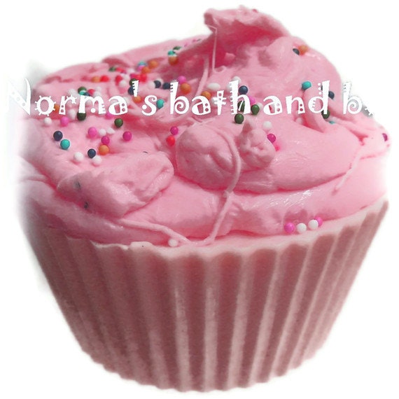 Raspberry Cupcake Handmade Glycerin Soap