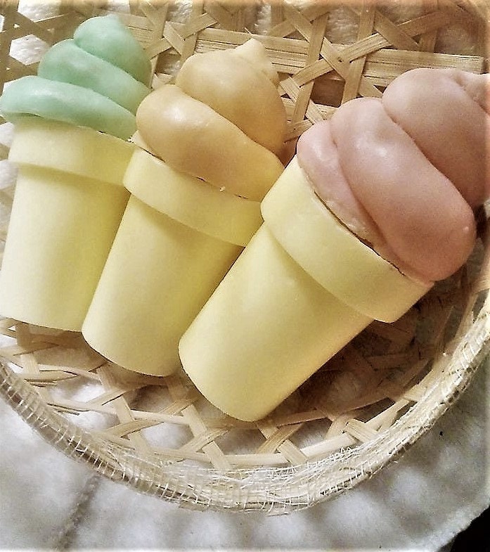 Bulk Wholesale Lot Of 50 Ice Cream Cone Handmade Glycerin Soaps