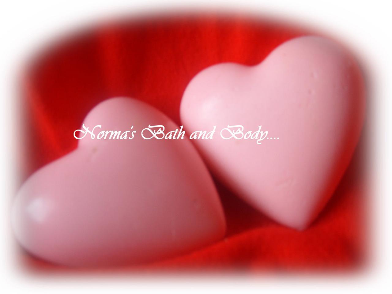 Valentine Heart Soaps. Set Of 2, Valentines Gifts, Valentine Soap, Heart Soaps