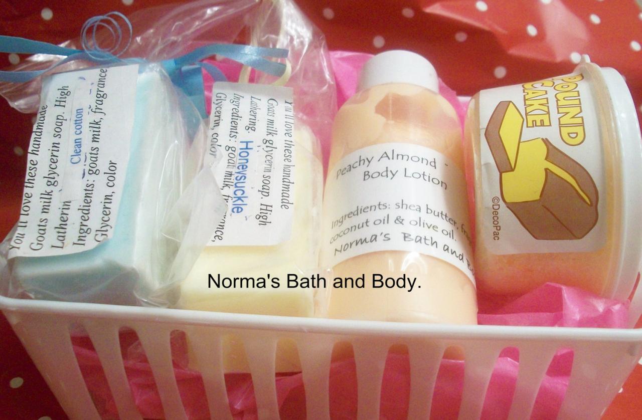 mini soap lotion bath salt bath and body basket