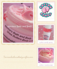 Cotton Candy bath and body gift set. any color