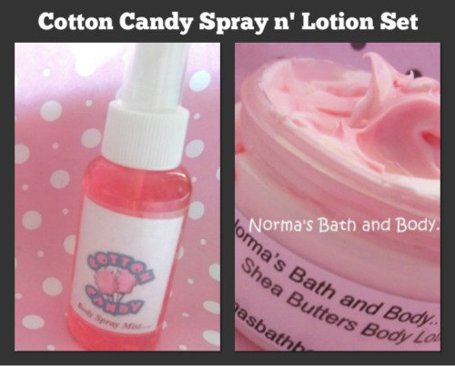 Cotton Candy Body Spray Mist And Shea Butter Body Lotion Set