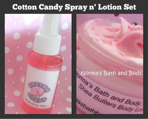 Cotton Candy Body Spray Mist And Shea Butter Body Lotion Set on Luulla