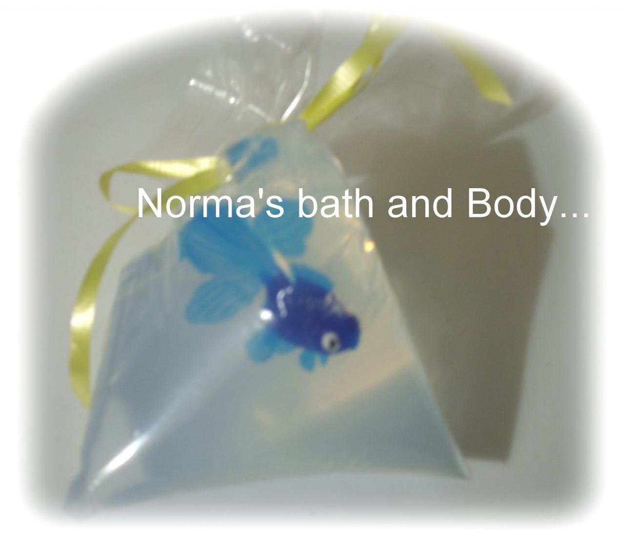 fish in a bag soaps, kids soap, soap, stocking stuffer, gifts, bath, glycerin soap, fish