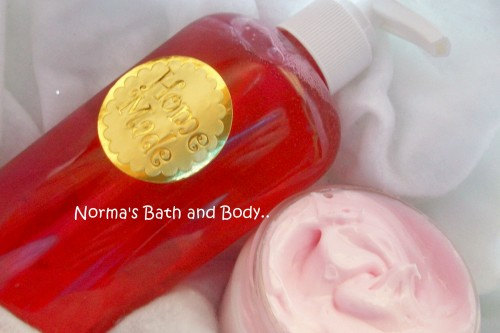 peppermint bath and body bath set. peppermint shower gel and lotion