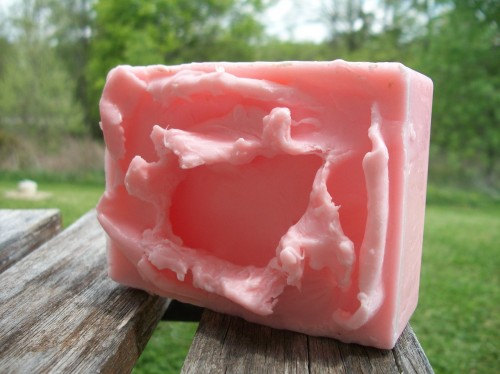 raspberry goats milk handmade soap