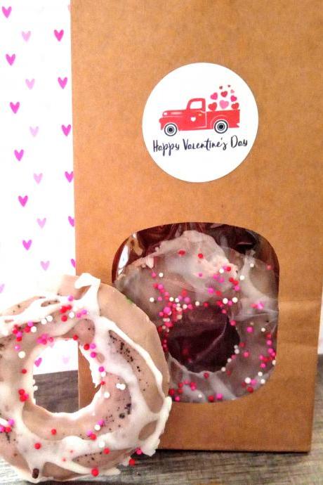 Donut soaps. Valentines in a bag
