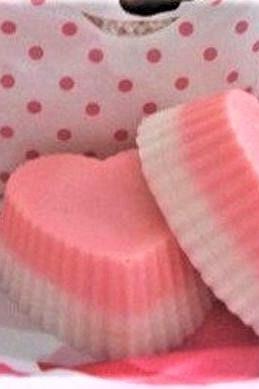 heart soaps, layered heart soap, cupcake soap, set 2