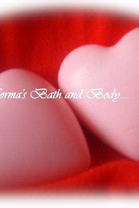 heart valentine soaps. set of 2