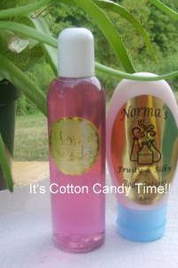 sweet cotton candy shower gel and lotion set