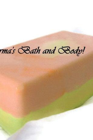 Mango and lemon goats milk soap, soap, beauty, fruity soap, handmade soap, bar soap, glycerin soap